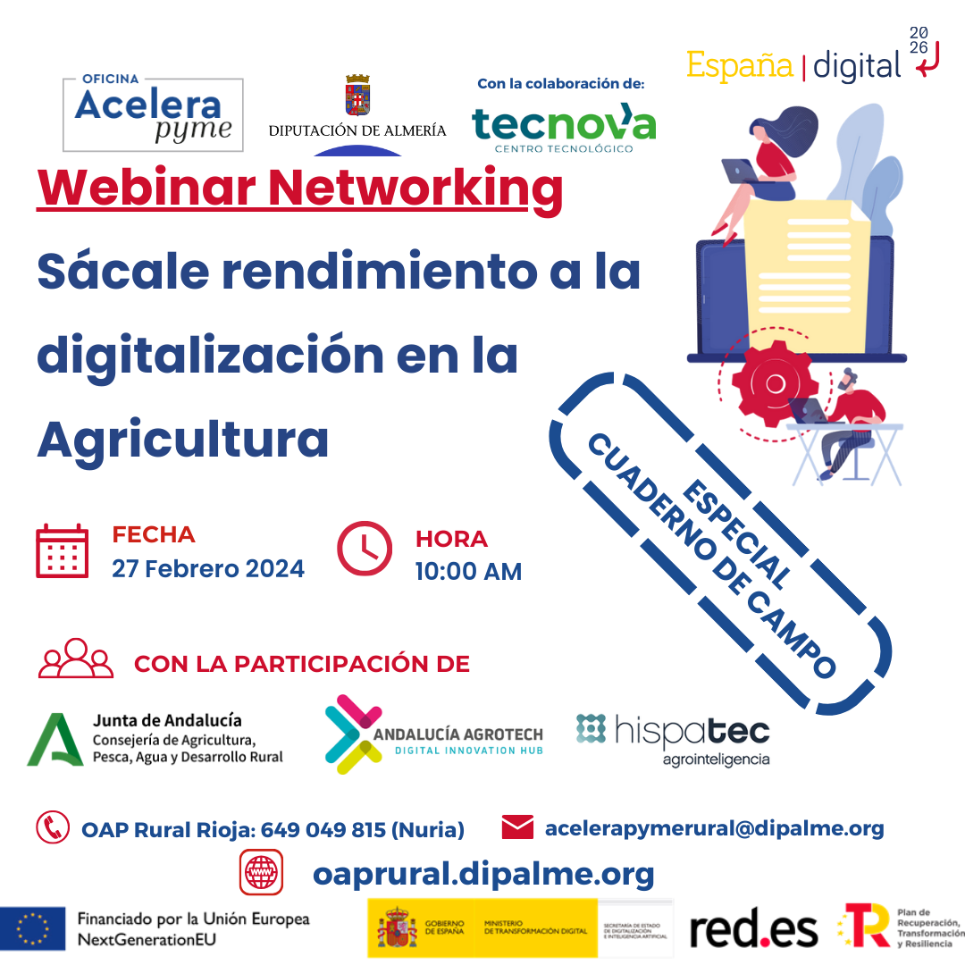 Webinar Networking Sácale rendimiento a la digitalización en la Agricultura
